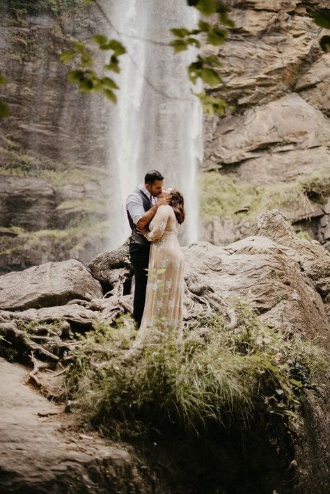 Georgia Elopement Packages | Wandering Weddings Georgia Elopement, Toccoa Falls, Elopement Weddings, Waterfall Wedding, Elopement Wedding Photography, Intimate Wedding Photography, Creative Wedding Photo, Elopement Packages, Destination Wedding Inspiration