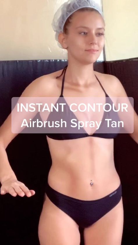 Contour Abs Self Tanner, How To Contour Abs With Fake Tan, How To Contour Abs, Spray Tan Contouring, Contour Abs, Cosmetics Aesthetic, Airbrush Spray Tan, Fake Abs, Airbrush Tanning