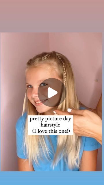 Hair Elastics Hairstyles, Hairstyle For Picture Day, Elastics Hairstyles, Easy Picture Day Hairstyles, Picture Day Hairstyle, School Picture Day Hairstyles, Picture Day Hairstyles, Picture Day Hair, Day Hairstyles