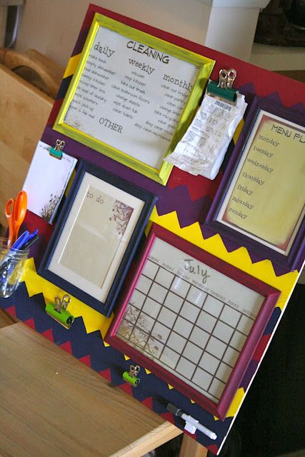 organization board tutorial.   cleaning schedule, menu plan, to-do list, and more to help keep you organized!#Repin By:Pinterest++ for iPad# Diy Command Center, Diy Magnet Board, Diy Cork Board, Home Command Center, Command Centers, Organizing Paperwork, Schedule Organization, Magnet Board, Organization Board