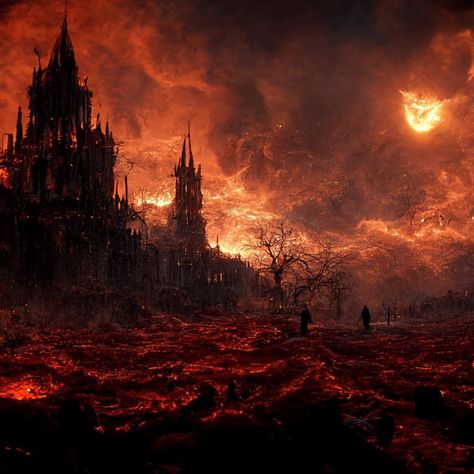 Dark Castle, Heaven Art, Dark City, Heaven And Hell, Cosmic Horror, 다크 판타지, Dark Art Illustrations, Fantasy Castle, Fantasy City