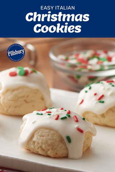 Pillsbury Easy Italian Christmas Cookies, Pillsbury Sugar Cookie Dough Recipes, Pillsbury Cookie Dough Recipes, Pillsbury Sugar Cookie Dough Ideas, Pillsbury Sugar Cookie Recipe, Sugarcookies Christmas, Cookies Pillsbury, Pillsbury Christmas Cookies, Pillsbury Sugar Cookie Dough