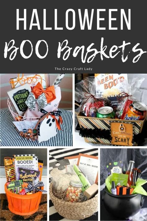 Boo Gifts For Neighbors, Halloween Treat Baskets, Man Home Decor, Movie Night Basket, Boo Basket Ideas, Halloween Themed Snacks, Diy Halloween Gifts, Boo And Buddy, Fall Gift Baskets