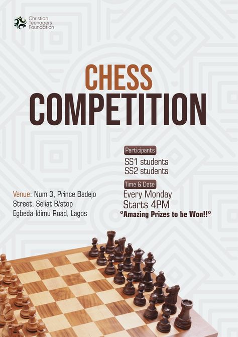 Chess Flyer Design, Chess Competition Poster, Chess Creative Ads, Chess Poster Design, Chess Graphic Design, Competition Poster Design, Chess Competition, Chess Poster, Competition Poster