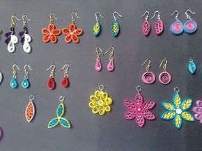 Teknik Quilling, Quilling Studs, Quilling Necklace, Quilling Jewellery, Paper Quilling Earrings, Quilled Earrings, Paper Quilling Flowers, Paper Quilling Jewelry, Quilled Jewellery