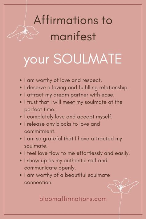 How To Manifest Dream Husband, Manifest Soulmate Law Of Attraction, How To Manifest My Soulmate, Manifesting Soulmate Affirmations, Soulmate Affirmations Law Of Attraction, Manifesting Your Soulmate, Manifest Your Soulmate, Affirmations To Attract Soulmate, How To Manifest Your Soulmate