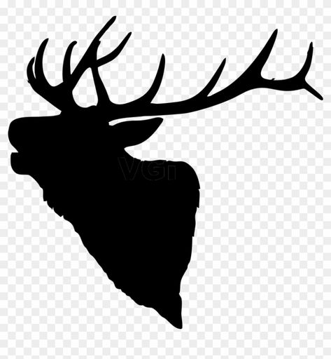 Elk Skull, Elk Pictures, Elk Silhouette, Head Clipart, Elk Head, Stag And Doe, Cabin Crafts, Dance Silhouette, Moose Deer