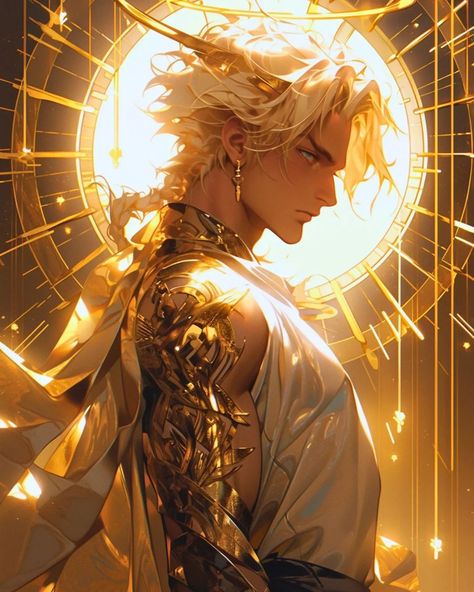 Angel Warrior, Beautiful Angel, Golden Sun, Kesha, Fantasy Male, Arte Fantasy, God Art, Character Design Male, Angel Art