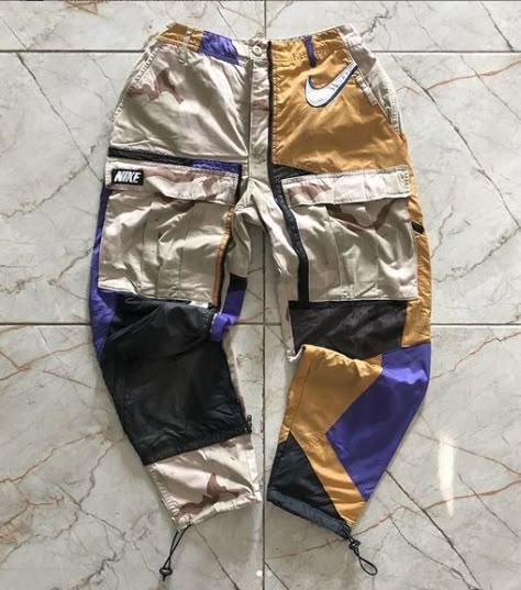 Reworked Cargo Pants, Custom Clothes Streetwear, Custom Jeans Diy, Denim Diy Clothes, Reworked Denim, Clothes Streetwear, Swag Outfits Men, Diy Clothes Design, Custom Jeans