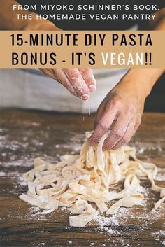 Homemade Vegan Pasta, Vegan Pasta Recipe, Easy Vegan Pasta, Diy Pasta, Vegan Pantry, Vegan Pasta Recipes, Vegan Italian, Making Pasta, Vegan Pasta