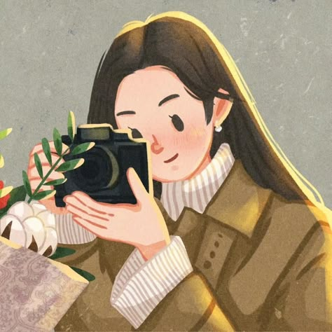 Kdrama Fan Art Wallpaper, Camera Cartoon, Nostalgic Art, Islamic Cartoon, Book Illustration Art, Ghibli Art, Girly Art Illustrations, Korean Art, Cartoon Profile Pics