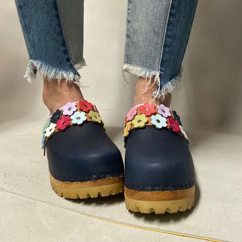 Tessa Clogs / Swedish Clog Cabin - handmade Clogs from Minturn, CO Embroidered Clogs, Girls Clogs, Colorado Rocky Mountains, Mountain Lifestyle, Diamond In The Rough, Swedish Clogs, Beaver Creek, Blog Instagram, Heel Sandal