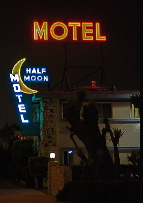 Motel Sign Aesthetic, Motel Neon Sign, Vintage Motel Sign Illustration, Roadside Motel, Motel Sign, Culver City California, Culver City, Neon Signs, Neon