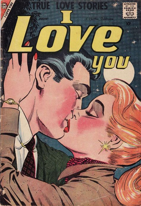 Comic Book Poster, Romance Poster, First Romance, Romance Comic, Pop Art Vintage, Charlton Comics, Valentine Poster, Retro Comic Book, Vintage Pop Art