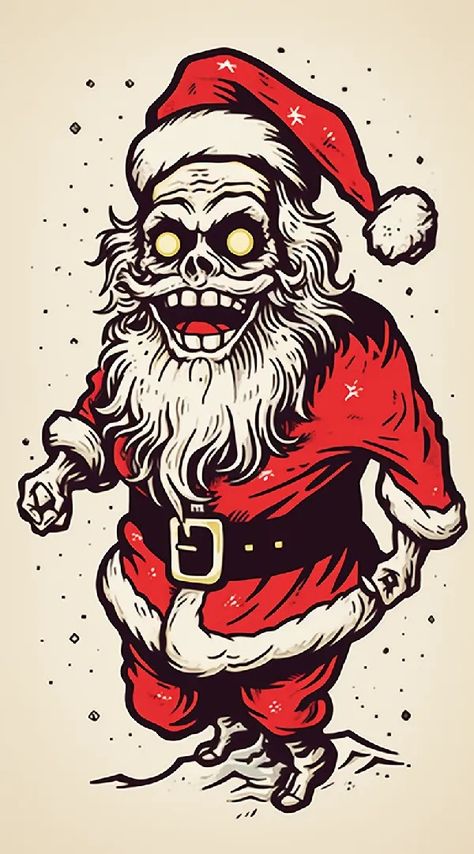 Tattoo idea: Scary angry Santa Claus skeleton whole body American Angry Pirate, Scary Santa, Scary Wolf, Christmas Tree Logo, White Jesus, Pirate Skeleton, Angry Animals, Scary Christmas, Wolf Skull