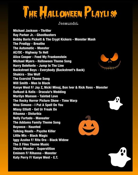 Halloween Party Inspo, Halloween Party Music, Halloween Films, Music Playlist Ideas, Halloween Party Planning, Halloween Playlist, Halloween Dinner Party, Fancy Dress Halloween, Songs List