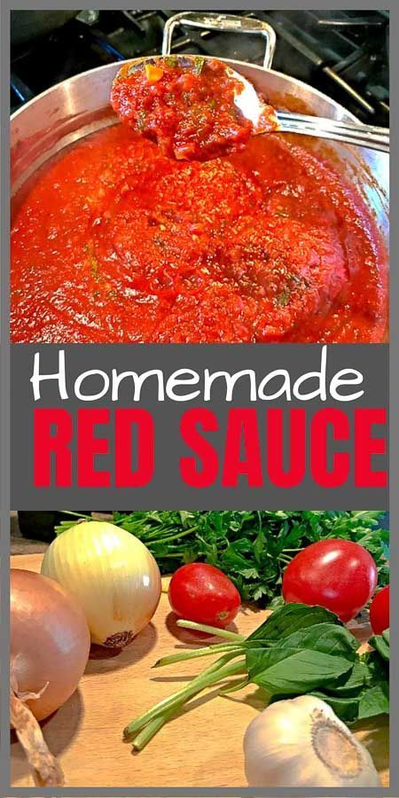 Easy Red Sauce, Homemade Red Sauce, Red Sauce Pasta Recipe, Marinara Pasta, Red Sauce Recipe, Red Pasta, Affordable Recipes, Red Sauce Pasta, Easy Foods