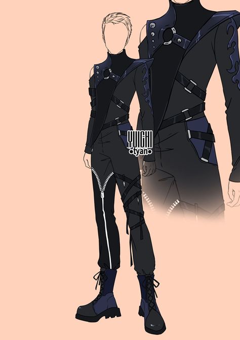 [open] auction male adopt Outfits 343 by YuiChi-tyan on DeviantArt Villain Outfits Design Male Modern, Male Assassin Outfit, Genshin Sona, Villain Outfits Design Male, Fantasy Suit, Scifi Outfit, Draw Your Character, Superhero Suits, Masc Outfits