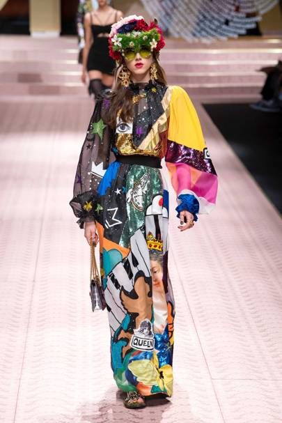 Dolce & Gabbana Spring/Summer 2019 Ready-To-Wear Collection Trend Ideas, Pop Art Fashion, Extreme Fashion, Colorful Outfit, Textile Print, Milan Fashion Weeks, Spring Fashion Trends, Print Trends, Fashion Show Collection