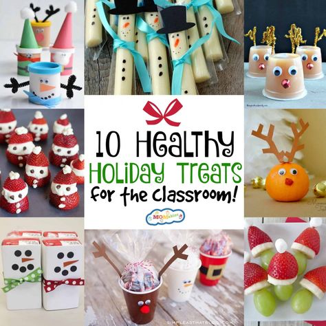 Preschool Christmas Party, Classroom Holiday Party, Classroom Christmas Party, Christmas Party Snacks, Christmas Classroom Treats, Christmas Party Treats, Healthy Holiday Treats, School Christmas Party, Grinch Party