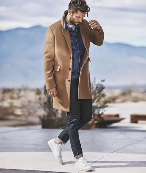 7 Of The Greatest Menswear Duos - http://www.laddiez.com/fashion/7-of-the-greatest-menswear-duos.html - #Duos, #Greatest, #Menswear: Mens Camel Coat Outfits, Camel Overcoat Men Outfit, Camel Coat Men, Aviator Jacket Outfit, Men Fashion 2020, Camel Coat Outfit, Mens Fashion Casual Winter, Spring Outfits Men, Denim Inspiration