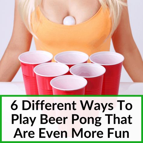 Beer pong isn’t a one-dimensional game. There are loads of different ways to play beer pong and many are way more fun than the classic game. Our favorite variation... Bachelorette Beer Pong, How To Play Beer Pong, Beer Pong Games, Battleship Beer Pong, Quidditch Pong, Beer Pong Rules, Beer Drinking Games, Cup Pong, Amazing Race Games