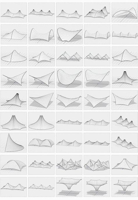 Membrane Structure, Tensile Structures, Concept Models Architecture, Pavilion Architecture, Pavilion Design, Conceptual Architecture, Architecture Concept Diagram, Parametric Architecture, Architecture Design Sketch