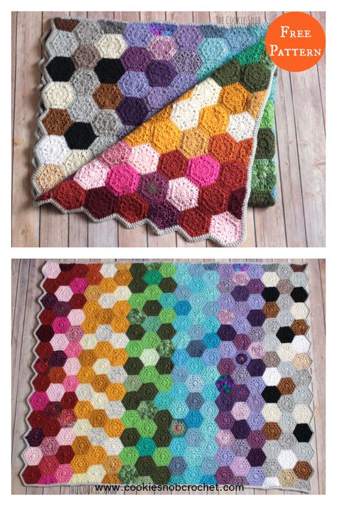 Mermaid Tail Blanket Crochet Pattern, Scrap Afghan, Crochet Patchwork Blanket, Crochet Hexagon Blanket, Mermaid Tail Blanket Crochet, Scrap Crochet, Lovey Crochet, Scrap Yarn Crochet, Crochet Cat Pattern