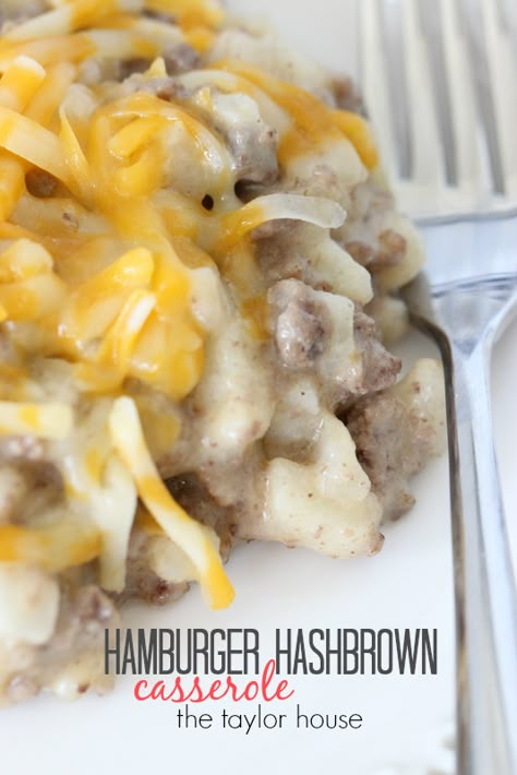 Hamburger Hashbrown Casserole with Cheese Hamburger Hashbrown Casserole, Hamburger Hashbrown, Cauliflower Casserole Recipes, Hamburger Casseroles Recipes, Hashbrown Casserole, Sweet Potato Recipes Casserole, Healthy Potato Recipes, Hamburger Casserole, Hashbrown Recipes