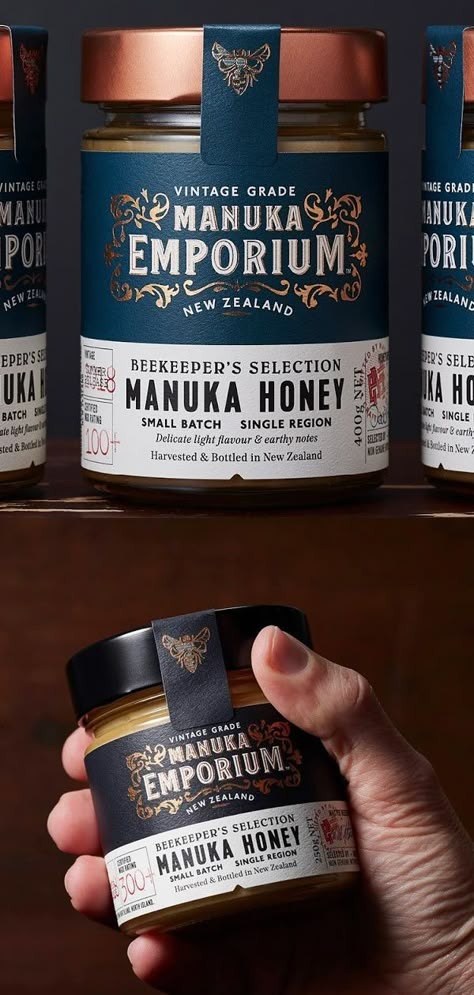 Honey Branding Design, Honey Bottle Packaging, Luxury Label Design, Honey Jar Design, Preserves Packaging, Honey Packaging Design, Bottle Packaging Ideas, Honey Making, Honey Label Design