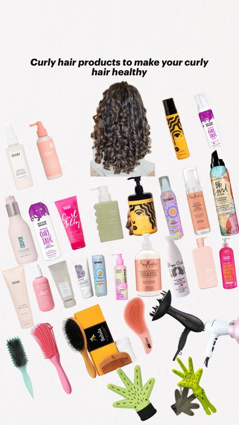 Trust me I have natural curly hair and it is hard to take care of and these products helped a lot to keep my hair healthy ❕❕ Gifts For Curly Hair, Hair Wash Routine For Curly Hair, Curly Hair Wishlist, Cheap Curly Hair Routine, How To Restore Curly Hair, Curly Hair Routine Steps, Curly Hair Products Aesthetic, How To Take Care Of Curly Hair, Good Curly Hair Products