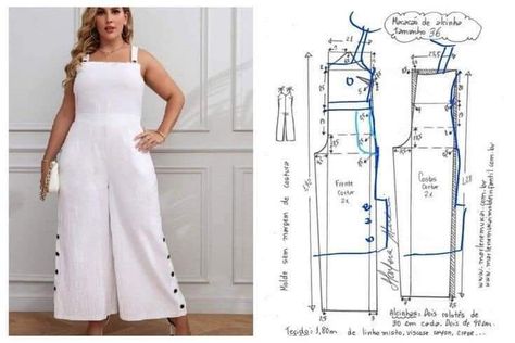 Jumpsuit Pattern Free, Simple Design Clothes, Mirror Blouse Design, Pants Pattern Free, Wide Leg Pants Pattern, Women Pants Pattern, Diy Clothes Patterns, Pencil Skirt Pattern, Jumpsuit Pattern Sewing