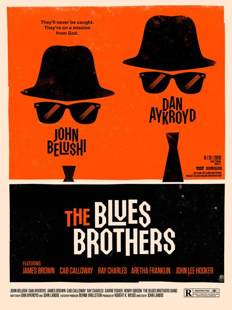 The Blues Brothers 1980. Blues Brothers Movie, 1980s Movie Posters, Vintage Music Art, Foto Muro Collage, Vintage Films, 1980s Movies, Brothers Movie, John Lee Hooker, Film Vintage