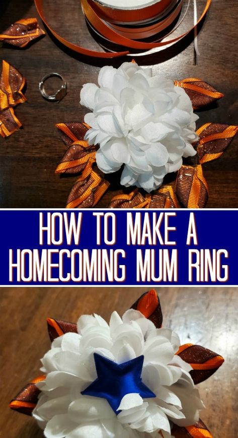 Ring Mums Homecoming, Homecoming Ring Mums, Mum Rings Homecoming, How To Make A Homecoming Mum, How To Make A Mum, Diy Mums Homecoming How To Make, Diy Homecoming Mums, How To Make Mums For Homecoming, How To Make A Mum Homecoming