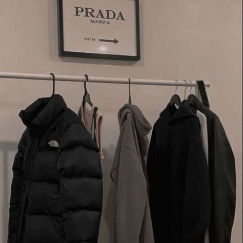 closet male fashion dark aesthetic inspo puffer jacket prada Prada Aesthetic Men, Fashion Dark Aesthetic, Prada Aesthetic, Prada Marfa, Fashion Dark, Dark Men, Flashing Lights, Male Fashion, Prada Men