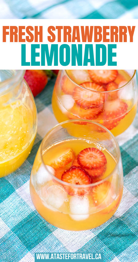 Fresh strawberry lemonade in a clear glass on a tablecloth. Drink For Summer, Mango Cocktail, Mango Pie, Yummy Summer Drinks, Healthy Vegan Dinner Recipes, Mango Lemonade, Mango Drinks, Summer Drinks Alcohol, Healthy Vegan Dinner