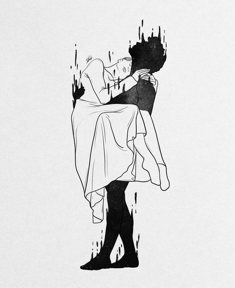 Dead Person, Couple Illustration, Couple Wallpaper, Romantic Art, Couple Drawings, Couple Art, Line Art Drawings, Art Drawings Sketches, White Art