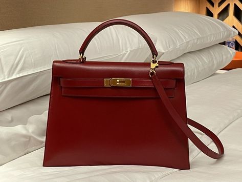 hermes Kelly 32 sellier boxcalf in Rouge H with gold hardware Hermes Kelly 32, Celebrity Bags, Kelly 32, Dark Autumn, Hermes Constance, Nordstrom Anniversary Sale, Anniversary Sale, Hermes Bag, Hermes Birkin