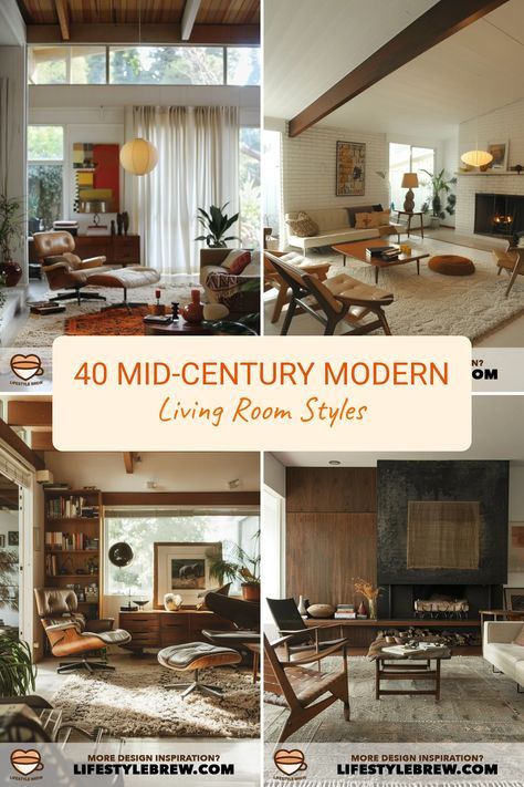 Explore 40 stunning Mid-Century Modern Living Room styles perfect for your next design project. From chic color palettes to iconic furniture, find inspiration in our curated ideas that balance functionality with elegance. Whether you want to reinvent your space or add subtle decor touches, these tips and examples showcase how to make your living area stylish and inviting. Enjoy a mix of vintage charm and contemporary flair that embodies classic Mid-Century design aesthetics. Mid Century Modern Living Room Apartment Interior Design, Mid Century Modern House Interior Living Rooms, Colorful Mcm Living Room, Mid Century Minimalist Living Room, Mid Century Modern Living Room Layout, Modern Ranch Living Room, Mcm Living Room Ideas, Light Wood Living Room, Small Mid Century Modern Living Room