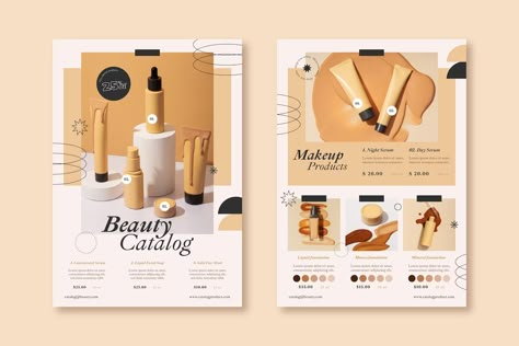 Skincare Catalog Design, Beauty Catalogue Design, Products Brochure Design, Product Leaflet Design, Cosmetic Catalogue Design, Product Flyer Design Inspiration, Catalog Design Layout Products, Products Flyer Design, Product Catalogue Design Layout