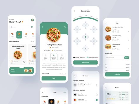 Food ordering & Table Booking App by Rakib Kowshar for Orizon: UI/UX Design Agency on Dribbble Contactless Payment, Restaurant App, App Development Process, Mobile App Design Inspiration, Booking App, App Design Inspiration, Restaurant Tables, Order Food, Mobile App Design