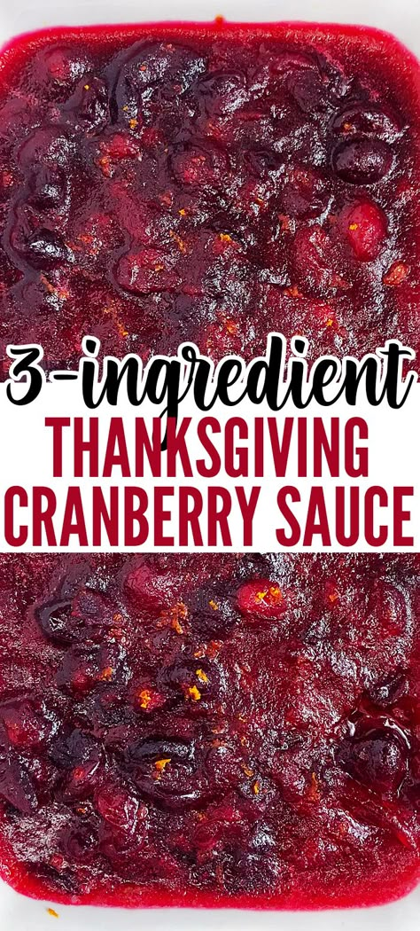 Make homemade cranberry sauce recipe for Thanksgiving this year! It's easy to make & you only need 3 ingredients! #thanksgiving #cranberries #sidedish Thanksgiving Cranberries, Thanksgiving Cranberry Sauce, Homemade Cranberry Sauce Recipe, Thanksgiving Cranberry, Cranberry Sauce Thanksgiving, Best Cranberry Sauce, Easy Cranberry Sauce, Cranberry Thanksgiving, Homemade Cranberry Sauce