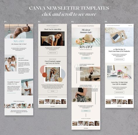 Mailchimp Newsletter Design, Canva Newsletter, Newsletter Template Mailchimp, Newsletter Design Templates, Newsletter Layout, Newsletter Inspiration, News Letter, Email Template Design, Email Newsletter Template