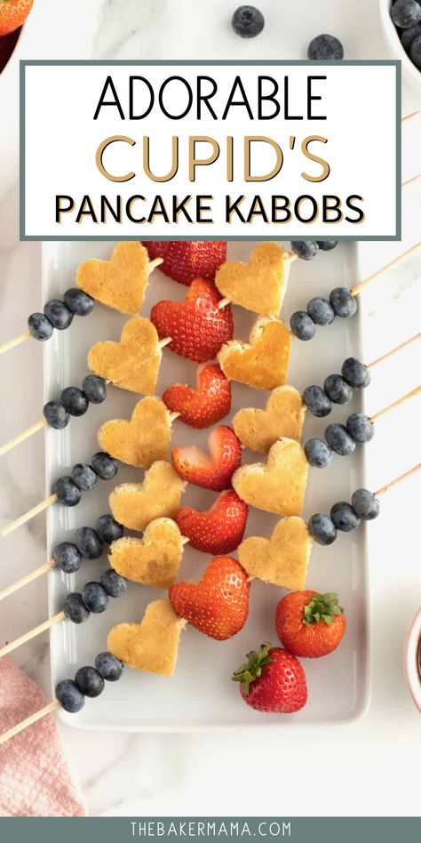 Valentine Pancakes Heart Shapes, Valentine’s Food For Kids, Kids Valentine’s Day Brunch, Valentines Breakfast For Toddlers, Valentine Breakfast For Toddler, Valentines Food For Toddlers, Heart Pancakes Valentines Day, Valentine Breakfast For A Crowd, Valentines Day Cooking For Kids