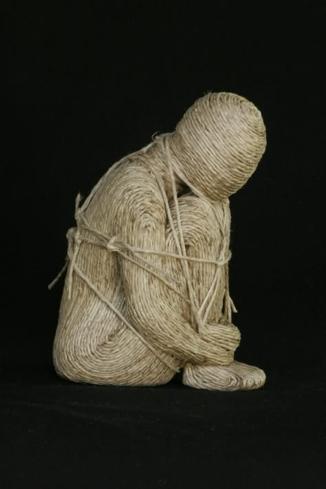 Hitesh Durgani, Rope Sculpture, Female Sculpture, Human Sculpture, Deep Art, Arte Sketchbook, Soul Art, Ap Art, Figurative Sculpture