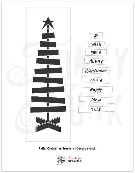 Purchase Pallet Christmas Tree stencil and 1 other item Christmas Boards Signs Easy Diy, Christmas Boards Signs, Wood Tree Skirt, Pallet Trees, Pallet Wood Christmas Tree, Christmas Tree Stencil, Pallet Wood Christmas, Pallet Tree, Stencils Tutorials