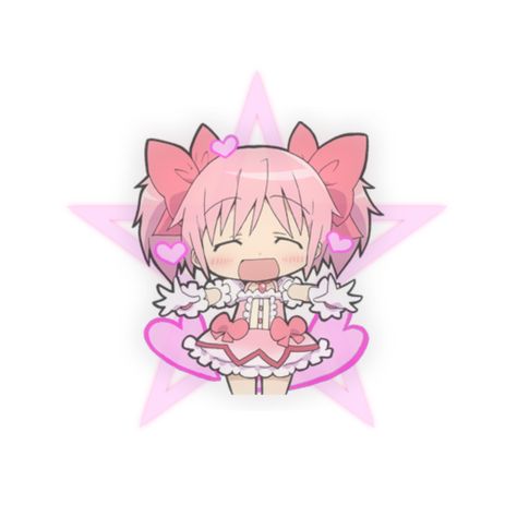 Madoka Magica Widget Icons, Madoka White Background, Anime Board Cover, Madoka Magica Chibi, Madoka Chibi, Madoka Magica Widget, Madoka Widget, Pink Board Cover, Madoka Wallpaper