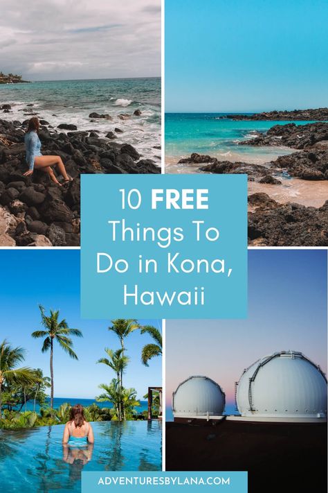 Ever dreamed of a Kona experience without breaking the bank? I've got you covered! From sunrise hikes to sunset strolls, and from historic sites to hidden beaches, we've rounded up 10 fantastic FREE activities in Kona, the heart of Hawaii's Big Island. Ready to turn your budget travel dreams into a reality? Click here and check out this guide on '10 Free Things to Do in Kona, Hawaii'. Don’t miss this list of 10 free things to do in Kona! Kona Island, Kona Beaches, Big Island Travel, Kailua Kona Hawaii, Kailua Hawaii, Hawaii Activities, Hawaii Hikes, Hawaii Adventures, Hawaii Things To Do