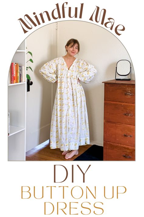 Using Clothes To Make A Pattern, Smock Sewing Pattern, Sewing Dress Inspiration, Patternless Sewing Projects, Sew Long Sleeve Dress, Bed Sheet Dress Pattern, Christy Dawn Dress Sewing Pattern, Vintage Top Sewing Pattern, Vintage Sheet Dress