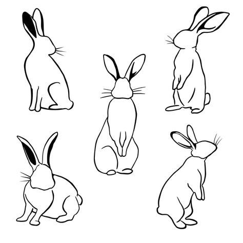 Easter Line Art, Hare Illustration, Art Outline, Nail Courses, Simple Illustration, The Bunny, Disney Outfits, Cute Doodles, Aphrodite